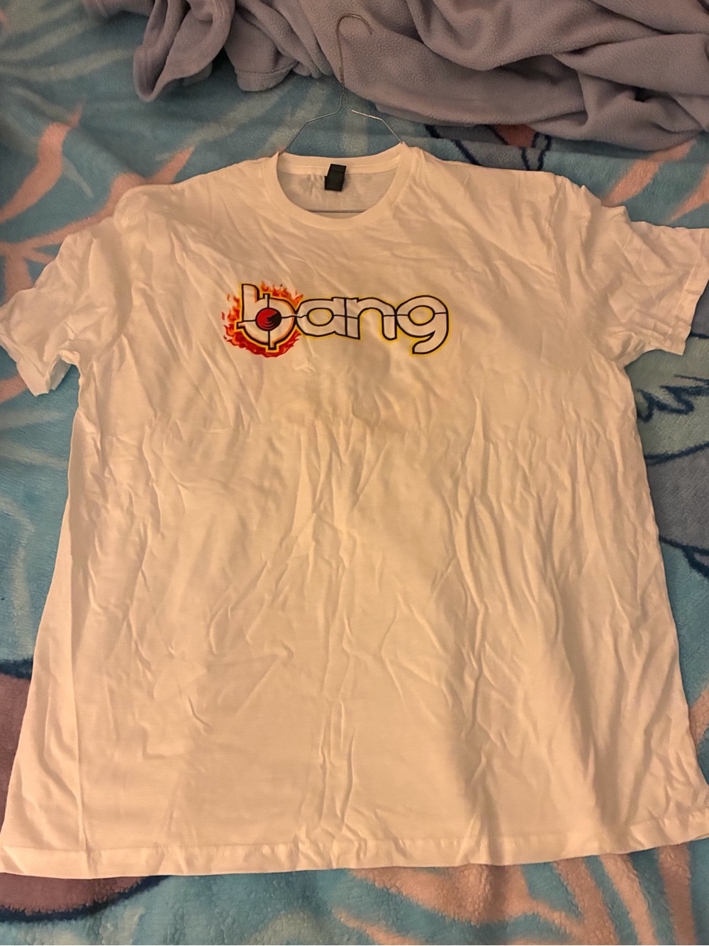 Gildan White Short Sleeve Tee with Flaming Logo